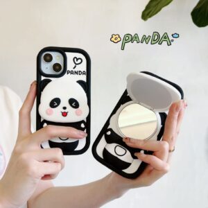 Happy Panda Mirror Case For Apple Iphone Series